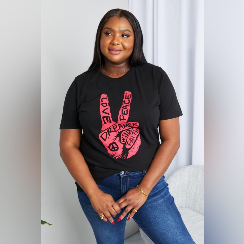 mineB Full Size Graphic Tunic T-Shirt